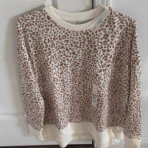 BCI Cotton Leopard Print Top NWT by Time and Tru Women’s Size L (12/14)